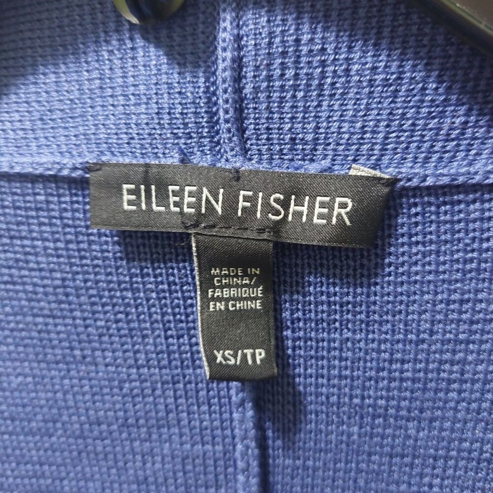 Eileen Fisher Womens Purple Open Front Cardigan XS - Silk & Organic Cotton Blend - Picture 5 of 8